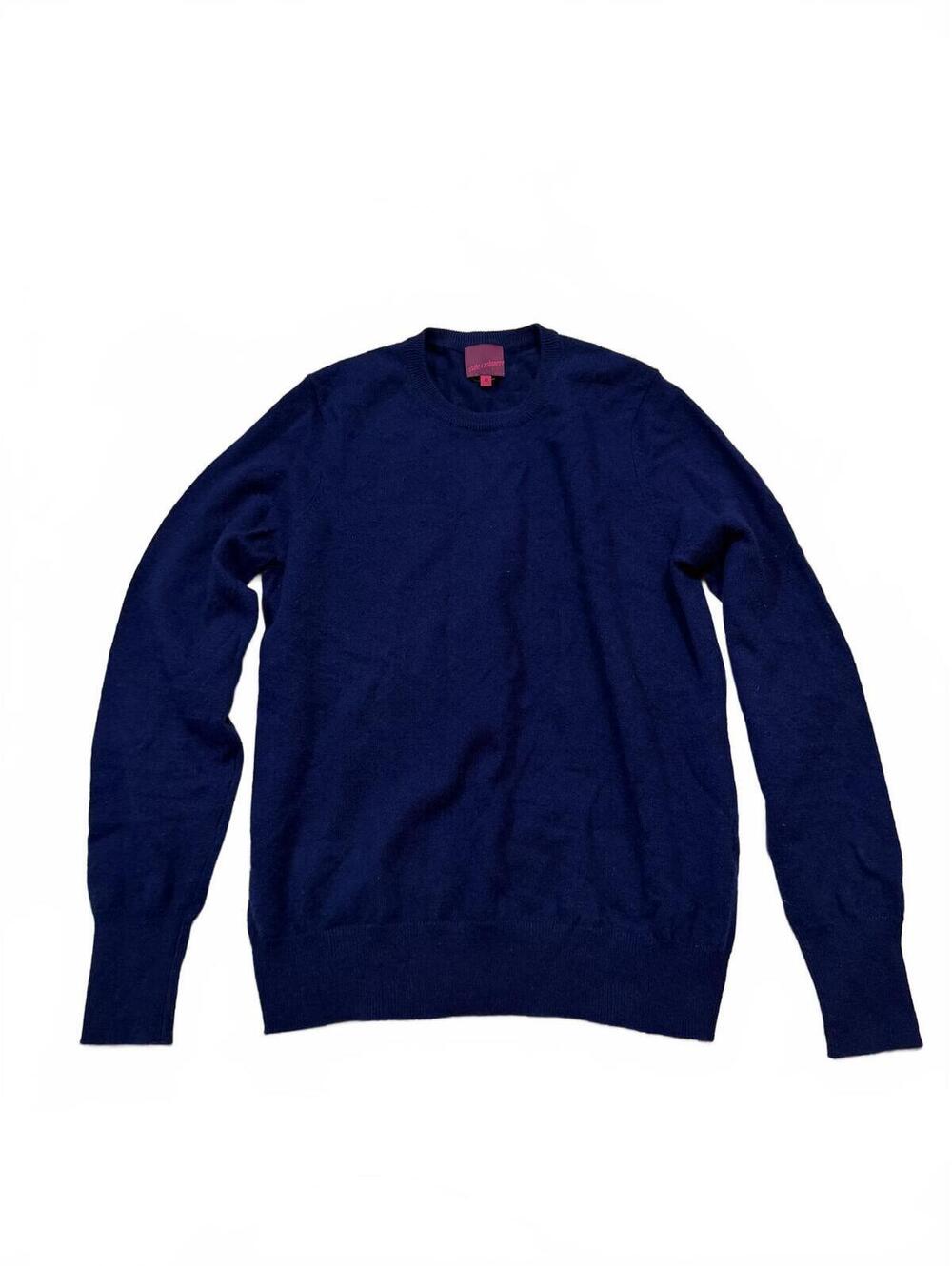 State Cashmere Navy Dark Blue Pullover Sweater Size M
